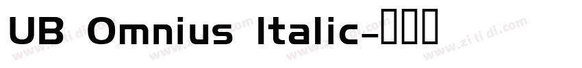 UB Omnius Italic字体转换